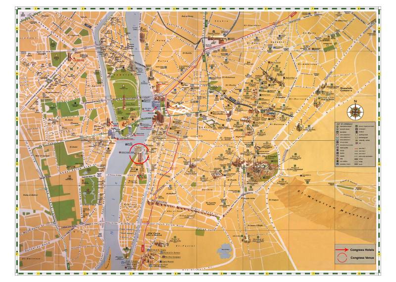 📜 Plano del centro de El Cairo 📜 Plano del centro de El Cairo