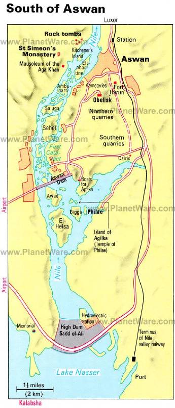 📜 Plano del Sur de Asuán 📜 Plano del Sur de Asuán