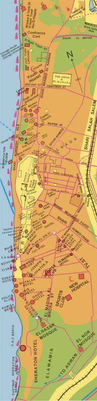 📜 Plano de la ciudad de Lúxor 📜 Plano de la ciudad de Lúxor