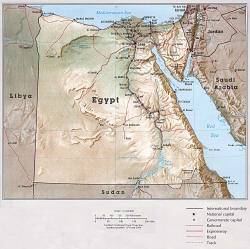 Mapa Físico de Egipto